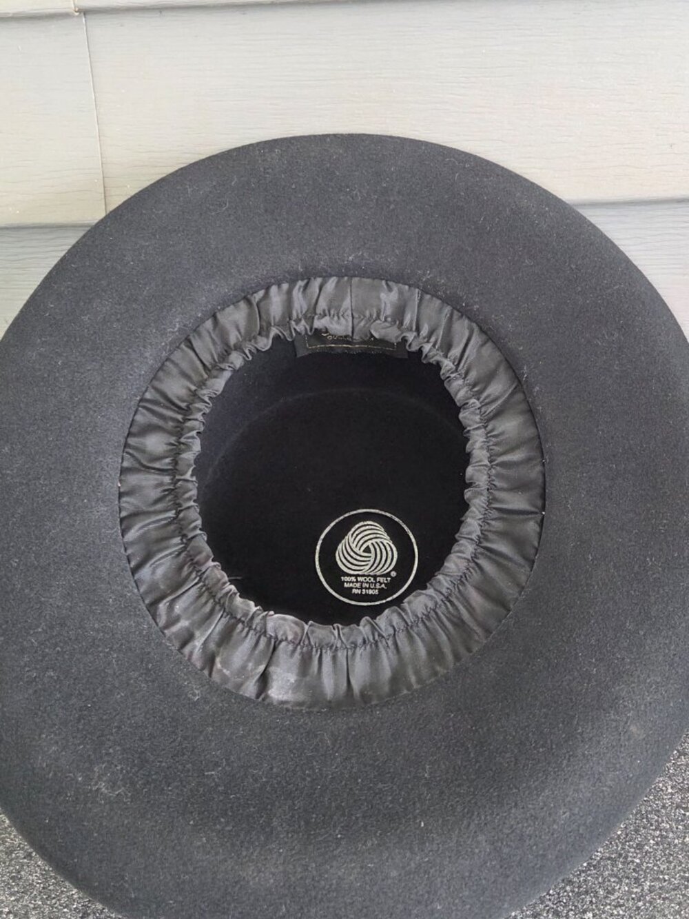 Black Hat with Turned Up Brim 100% Wool Felt The Scala Collection Unisex - Picture 7 of 7